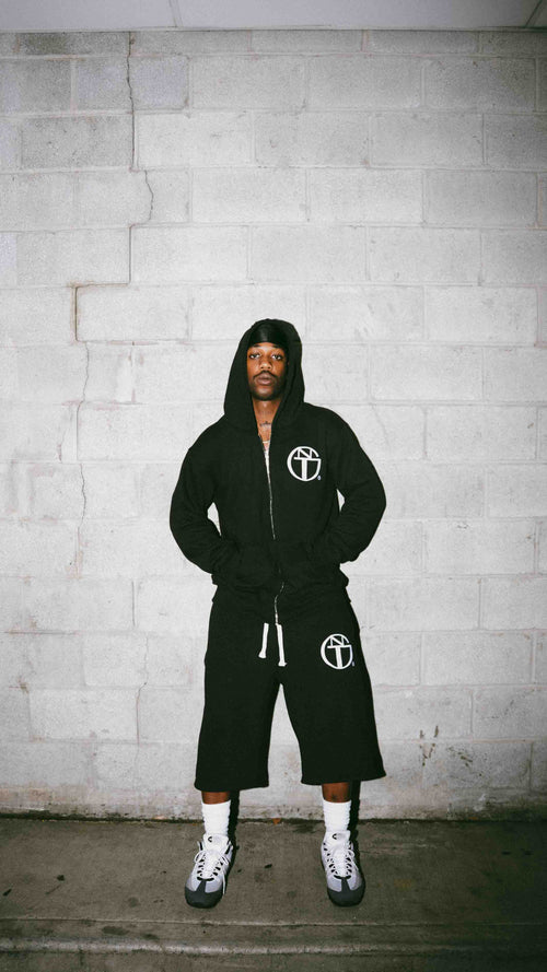 "GET.N.THERE®"  Distressed Fleece Short Set